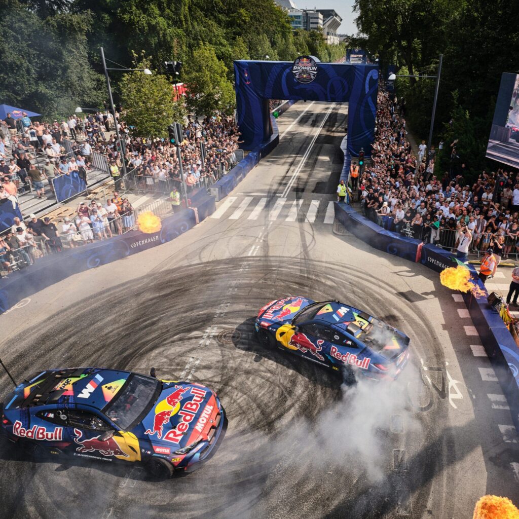 Red Bull Driftbrothers during Red Bull Showrun in Copenhagen, Denmark on August 19th 2023. // Esben Zøllner Olesen / Red Bull Content Pool // SI202308190934 // Usage for editorial use only //